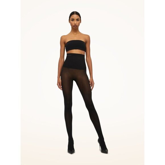 Wolford Fatal High Waist Tights in Black Large New Womens Shapewear Nylons - Picture 8 of 12